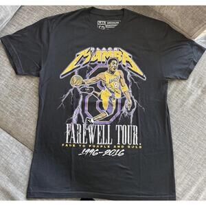 Rare Tpg Kobe Bryant Black Mamba Farewell Tour Concert Shirt Sz M Medium Lakers